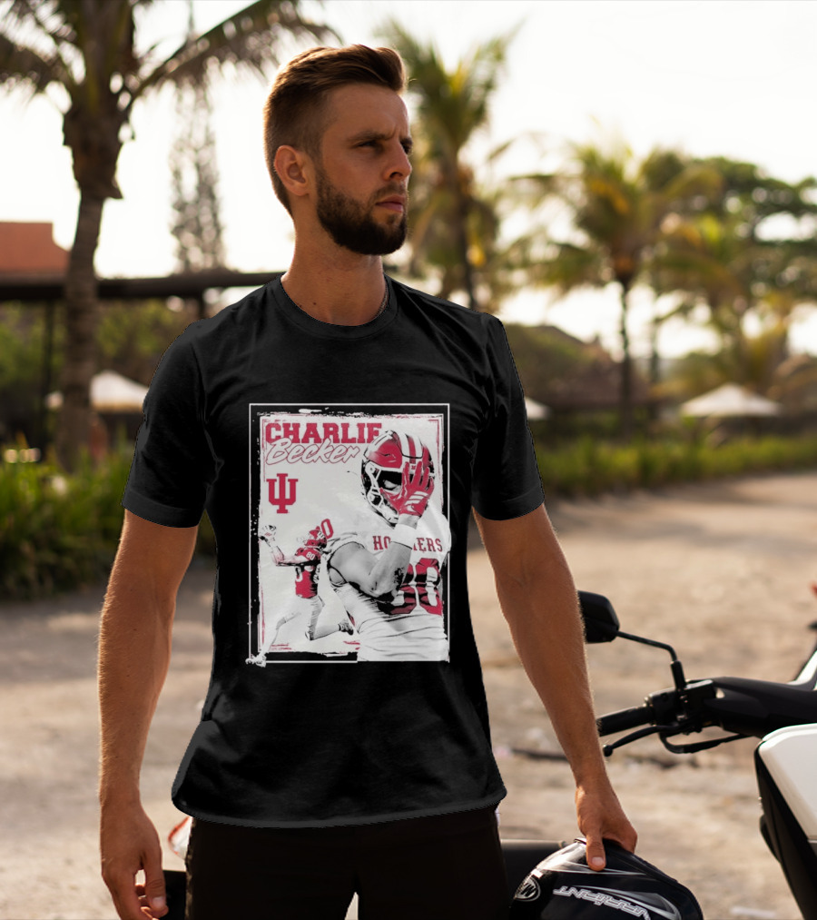 Charlie Becker Indiana Hoosiers Football Student Athlete #80 T-Shirt