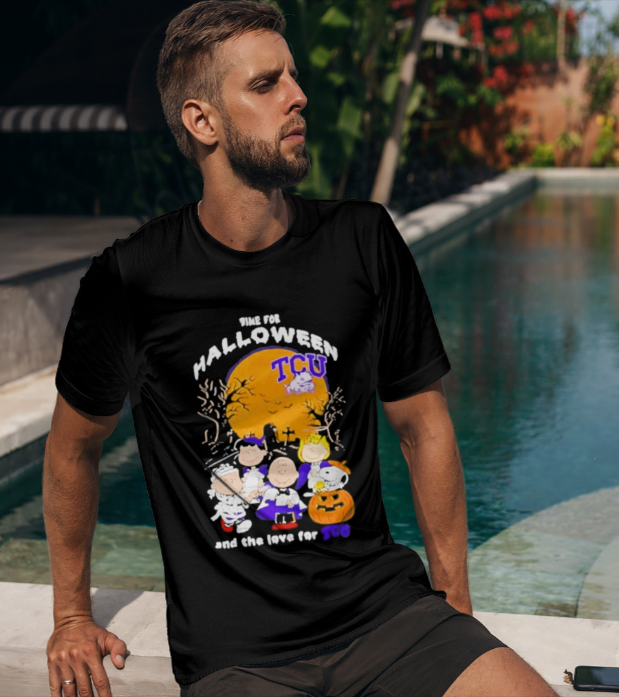 TCU Horned Frogs Halloween Snoopy Peanuts Time For The Love 2026 T-Shirt