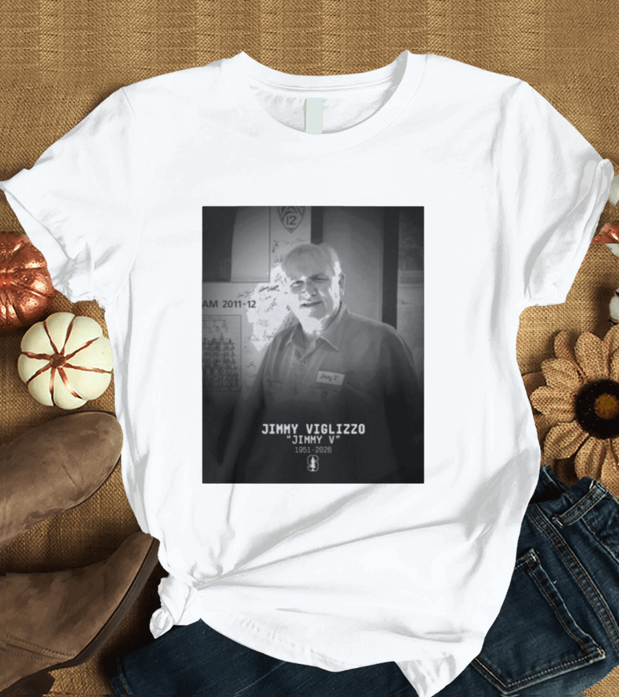 Jimmy Viglizzo "Jimmy V" 1951 2026 Commemoration Stanford Connection T-Shirt