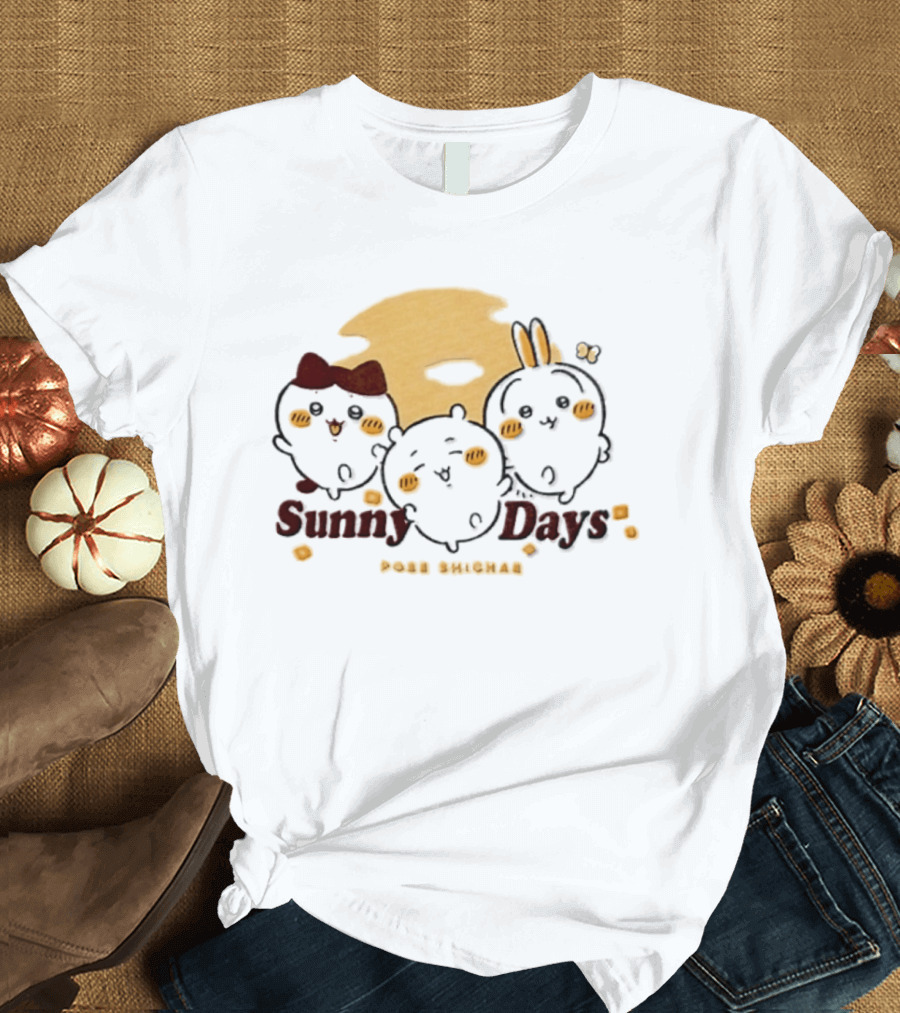 Sunny Days Pose Shichae Cartoon Characters Trio T-Shirt