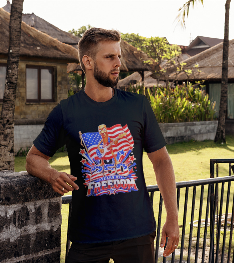 Tung Sahur 250 Years Of Freedom USA Flag 4th July Brainrot Meme T-Shirt
