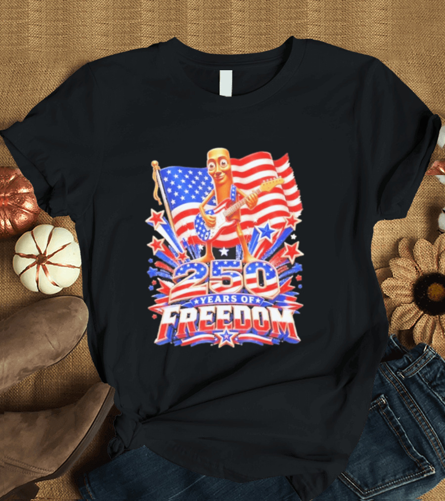 Tung Sahur 250 Years Of Freedom USA Flag 4th July Brainrot Meme T-Shirt
