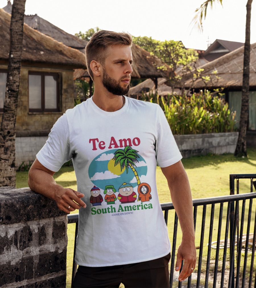 Te Amo South America South Park Characters Under Palm Tree T-Shirt