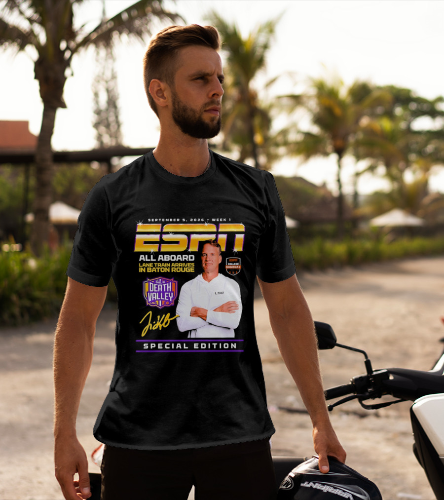 ESPN Special Edition September 5 2026 Week 1 All Aboard Tigers Express Death Valley Gameday T-Shirt