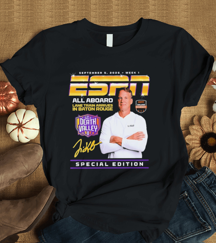 ESPN Special Edition September 5 2026 Week 1 All Aboard Tigers Express Death Valley Gameday T-Shirt