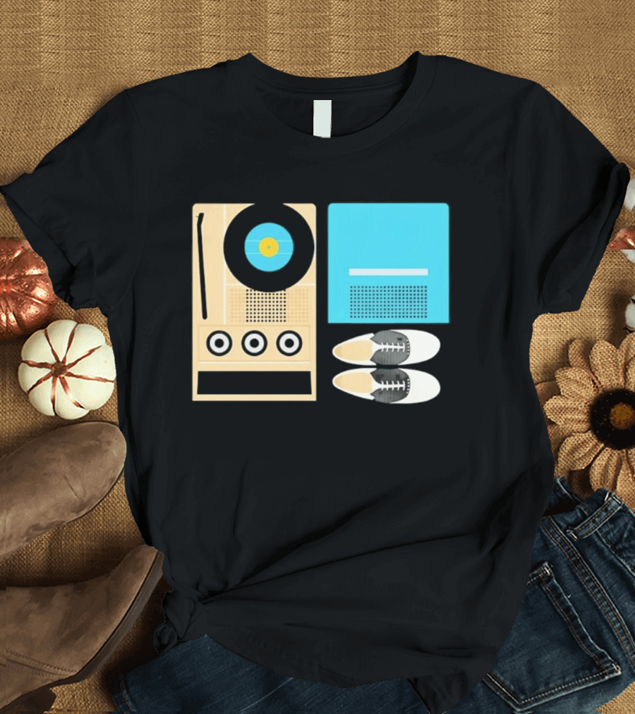 Sam And Suzy Essentials Moonrise Kingdom Record Player Sneakers T-Shirt