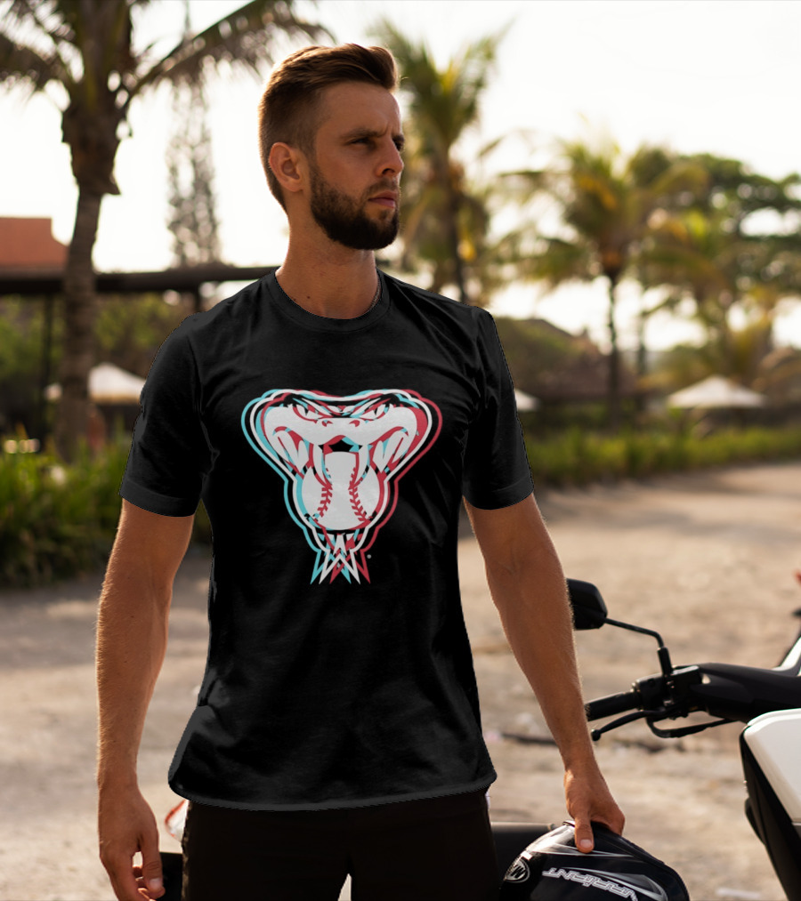Arizona Diamondbacks Glitch Snake MLB 2026 Season T-Shirt