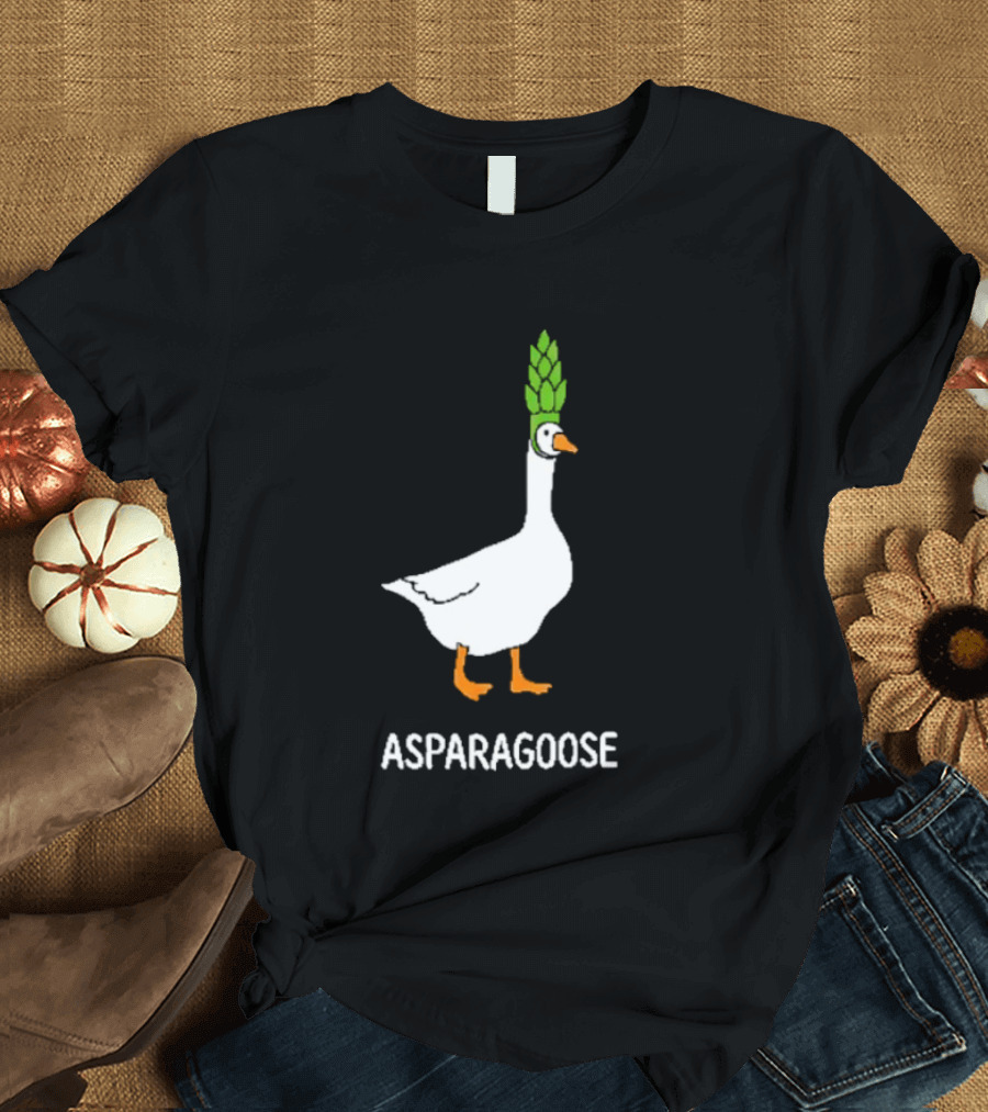 Asparagoose Goose Asparagus Head T-Shirt