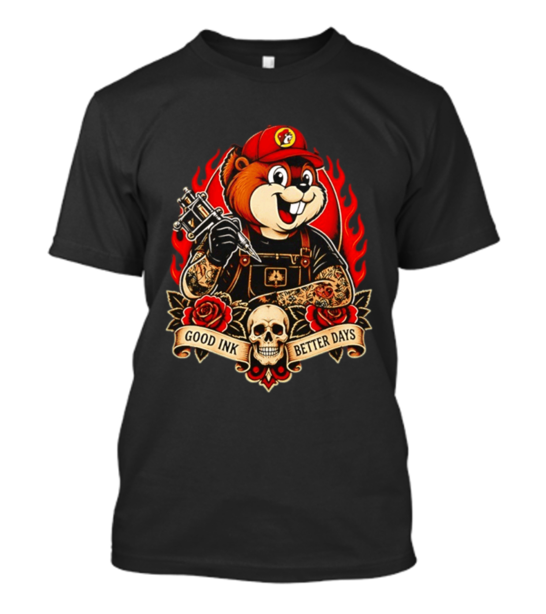 Buc Ee's Tattoo Collaboration Good Ink Better Days Collectors Edition T-Shirt