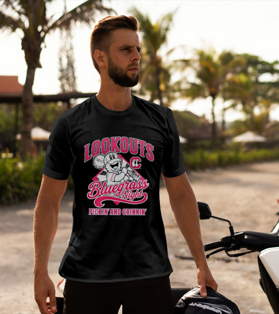 Lookouts Bluegrass Night Pickin' And Grinnin' Chattanooga Baseball C T-Shirt
