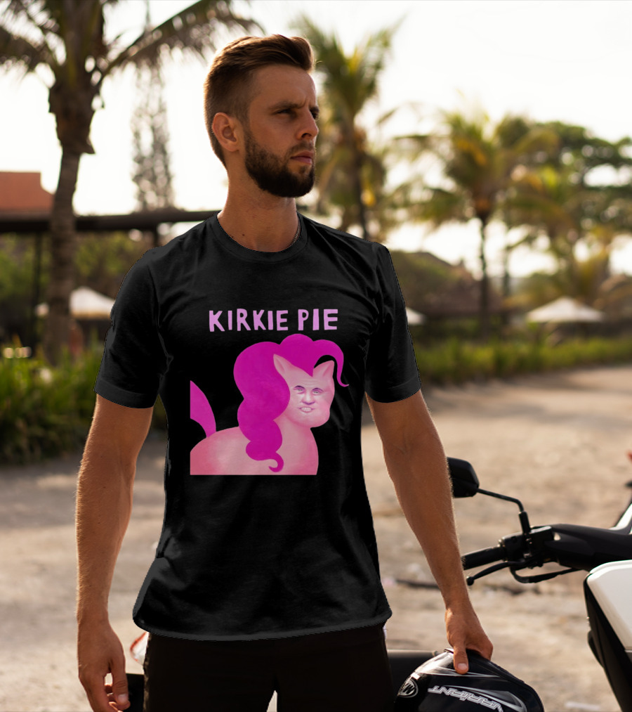 Kirkie Pie Pink Pony Cartoon Face T-Shirt