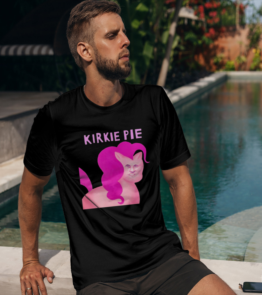 Kirkie Pie Pink Pony Cartoon Face T-Shirt