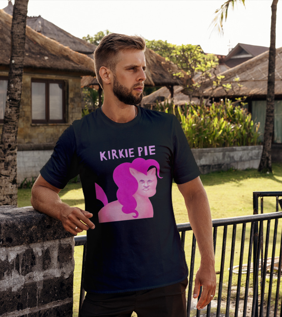 Kirkie Pie Pink Pony Cartoon Face T-Shirt