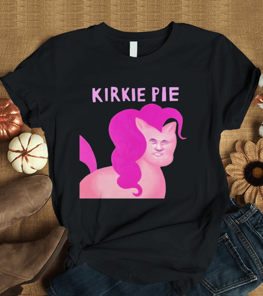 Kirkie Pie Pink Pony Cartoon Face T-Shirt