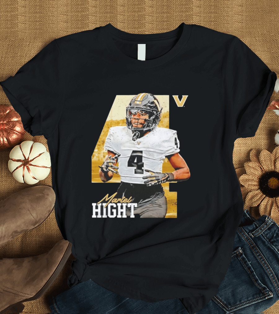 Vanderbilt Commodores Martel Hight 4 NCAA Football Player T-Shirt