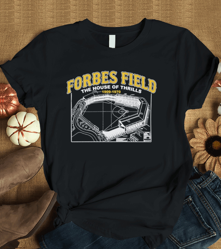Forbes Field The House Of Thrills 1909 1970 Blueprint Pittsburgh PA T-Shirt