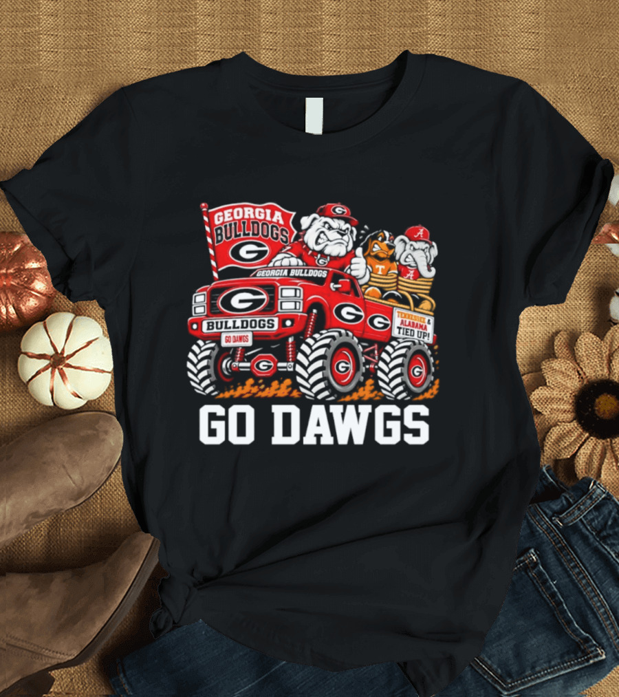 Georgia Bulldogs Monster Truck Go Dawgs Rivalry With Tennessee Alabama T-Shirt