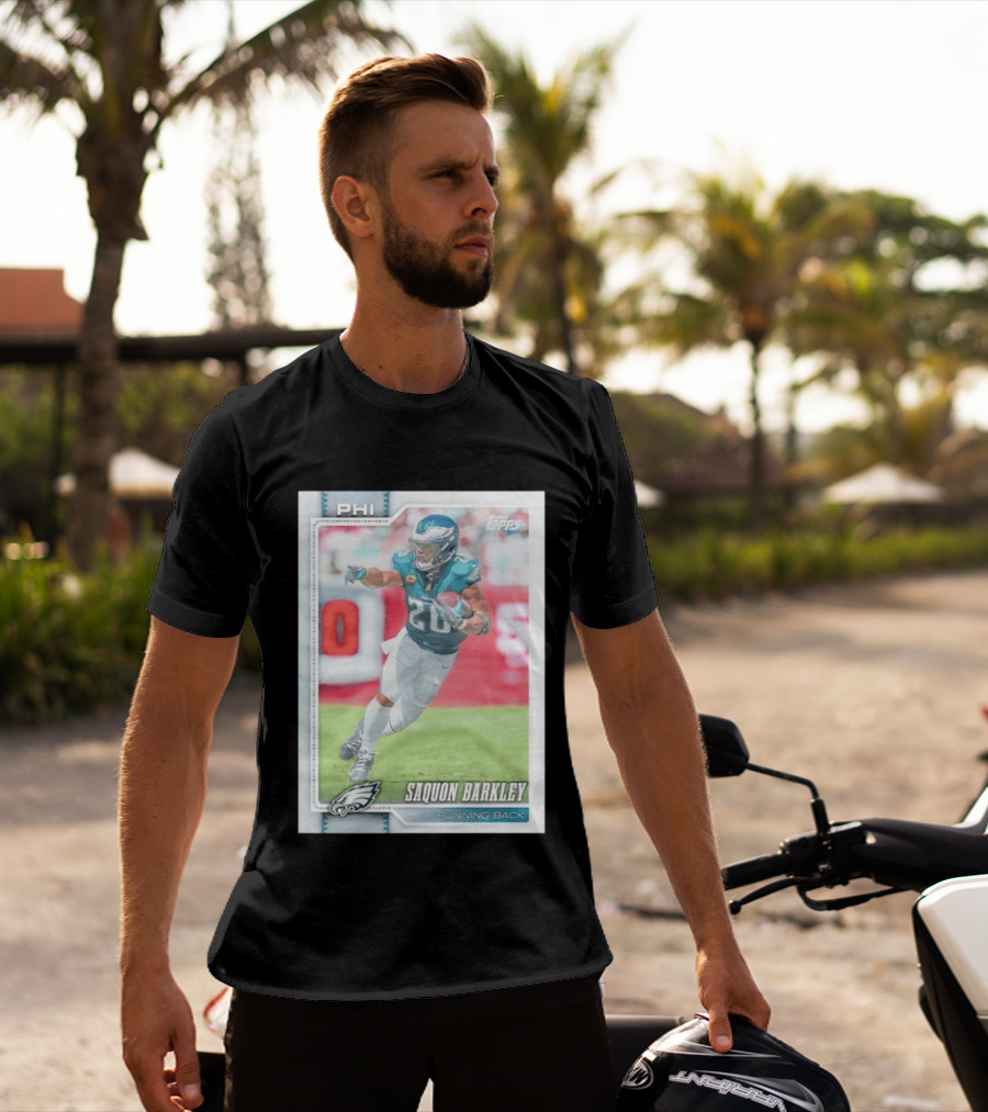 Saquon Barkley Topps Philadelphia Eagles 2026 Running Back Card T-Shirt