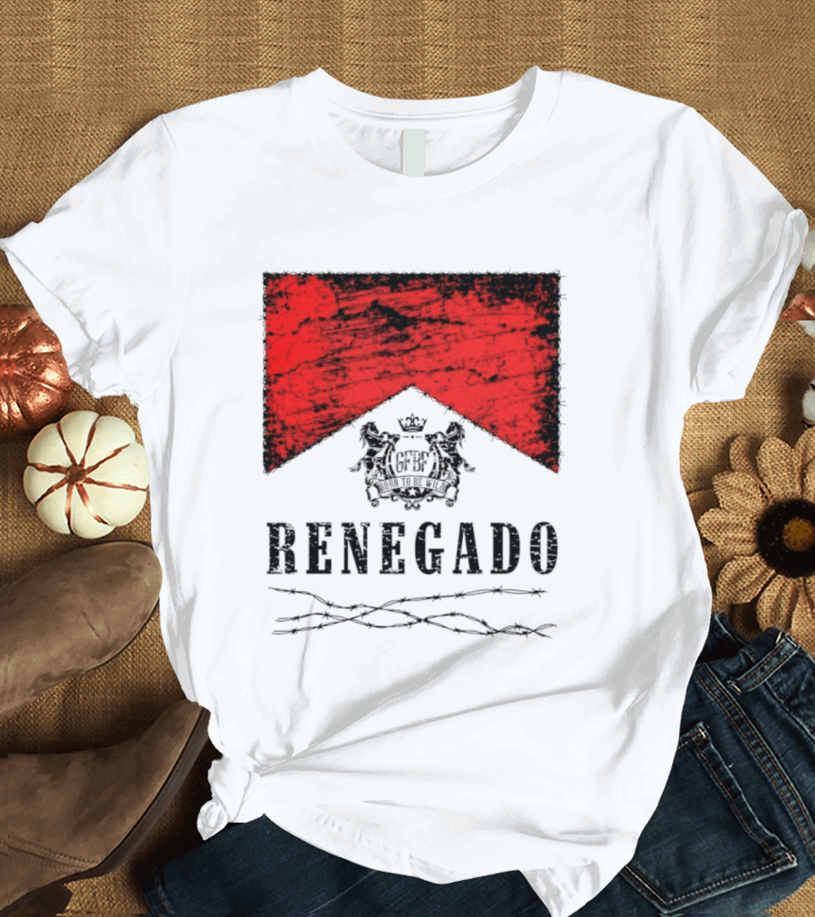 Renegado Born To Be Wild Red Crest Gothic T-Shirt