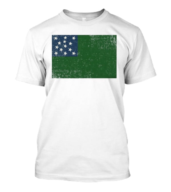 Vermont Historical Green Mountain Boys Flag Distressed T-Shirt