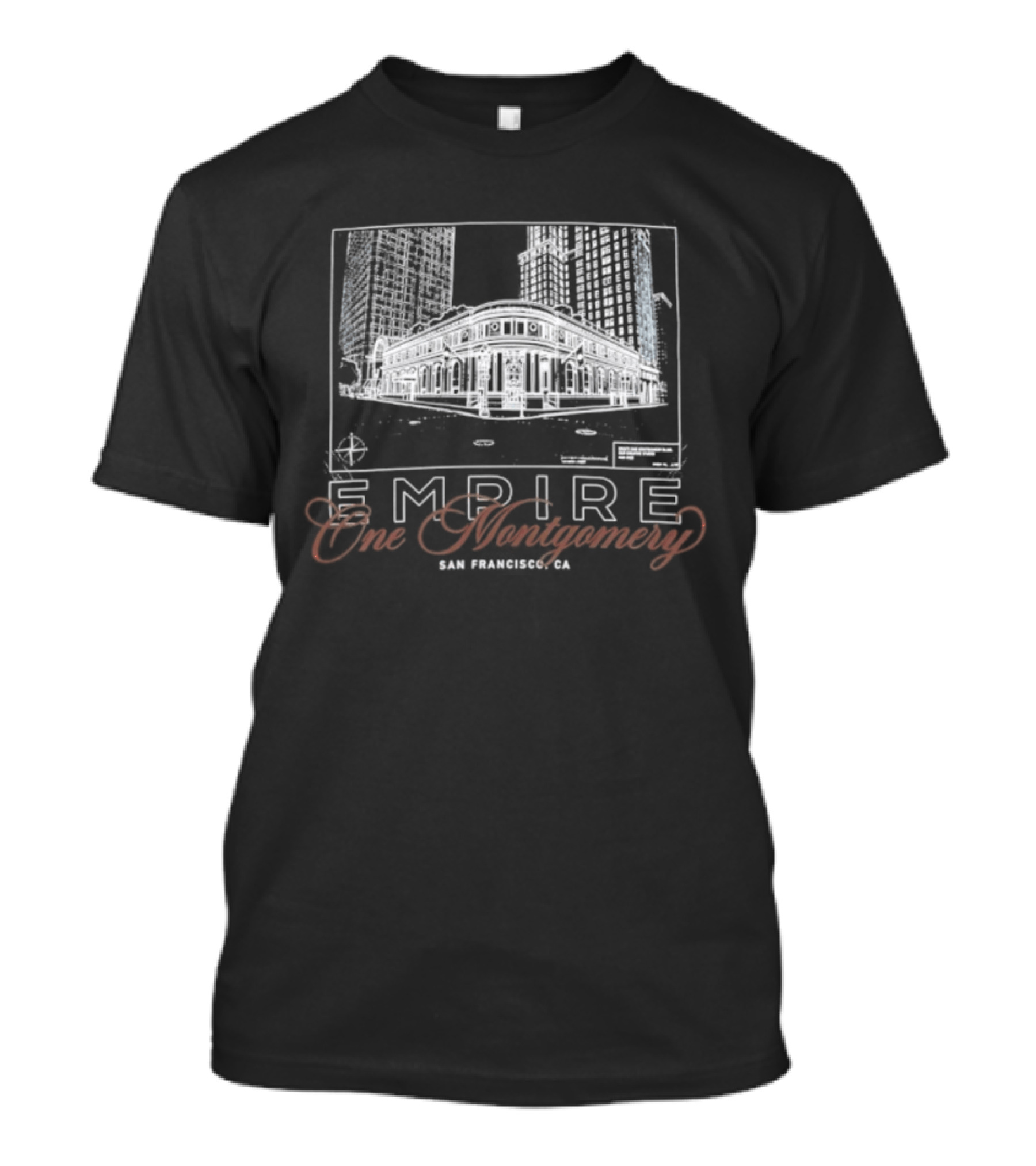 Empire One Montgomery San Francisco Skyline Building T-Shirt