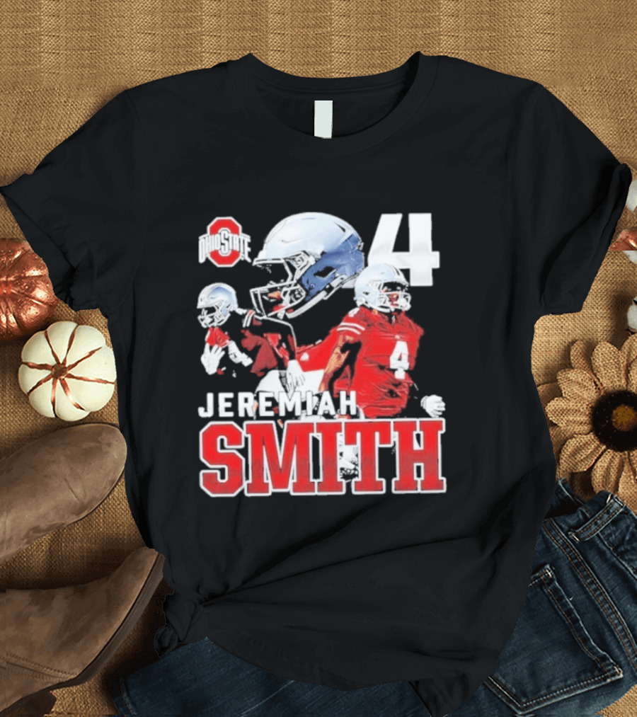 Ohio State Buckeyes NCAA Football Jeremiah Smith Number 4 T-Shirt