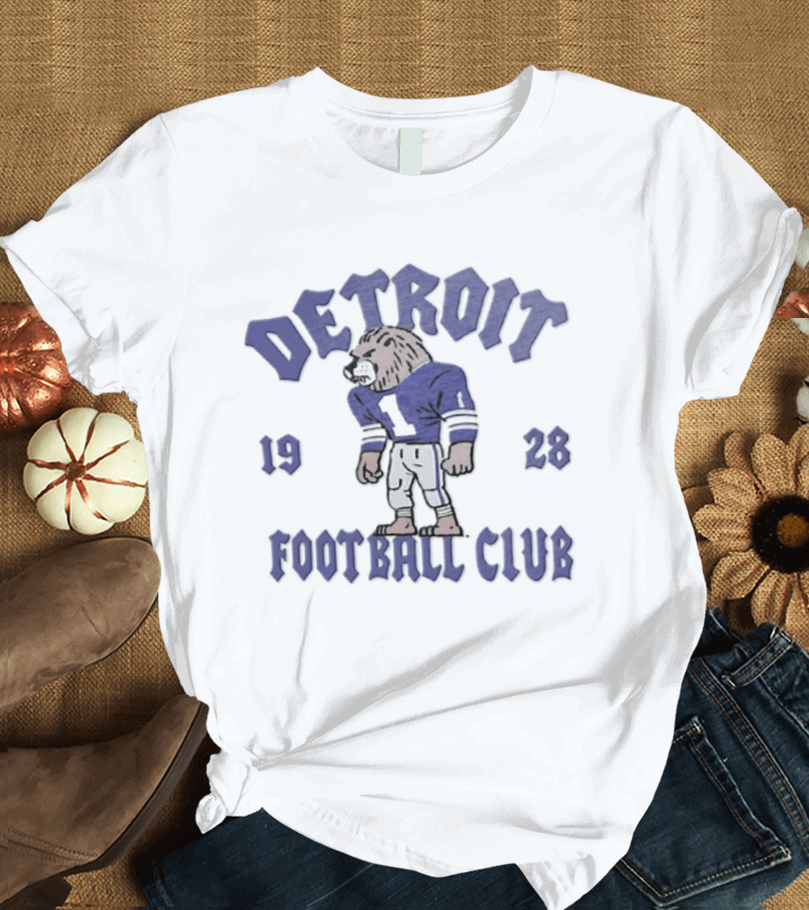 Detroit Lions 1928 Football Club Vintage Lion Sports T-Shirt