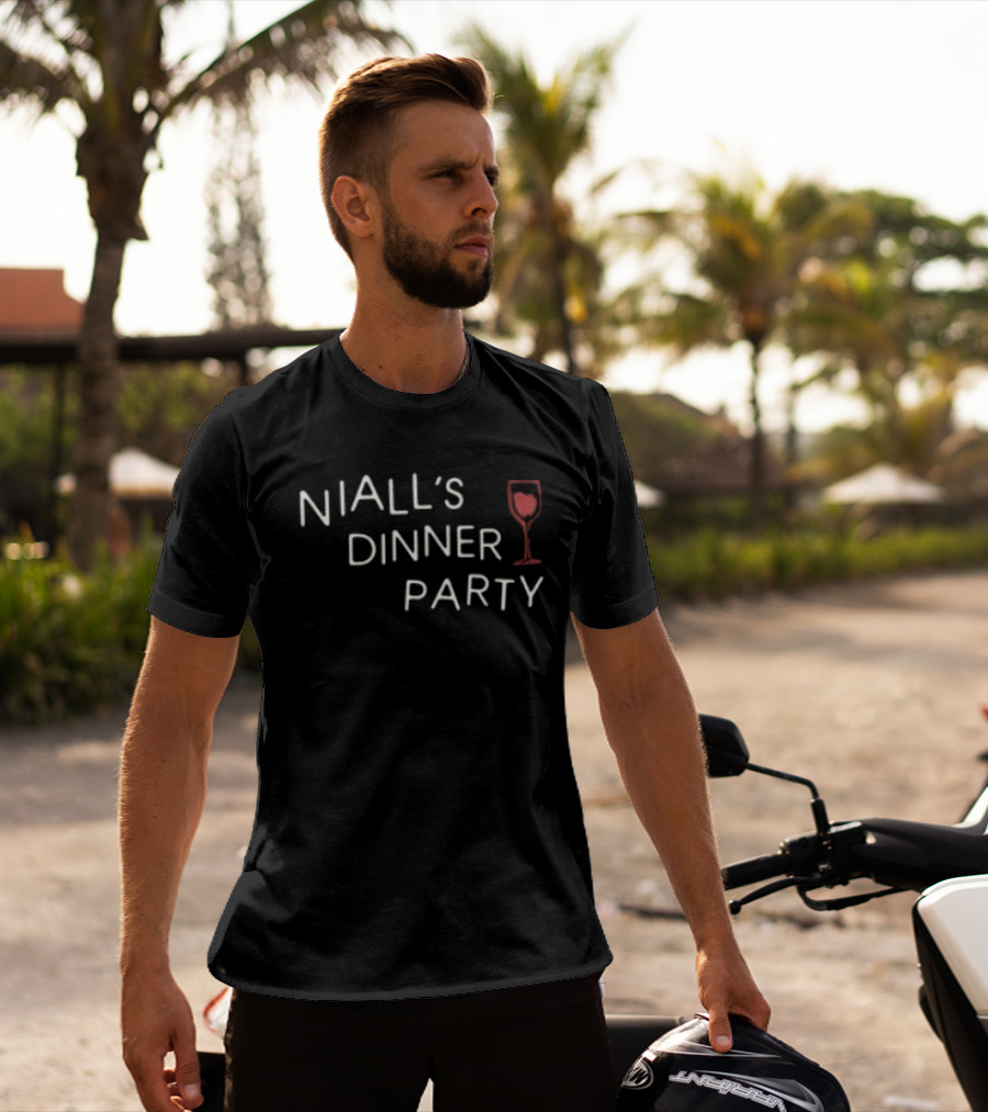 Niall Horan Store Niall's Dinner Party Wine Glass T-Shirt