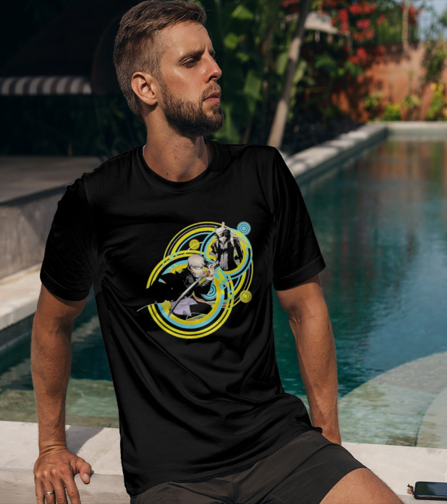 Persona 4 Revival Black Vibrant Character Artistry T-Shirt