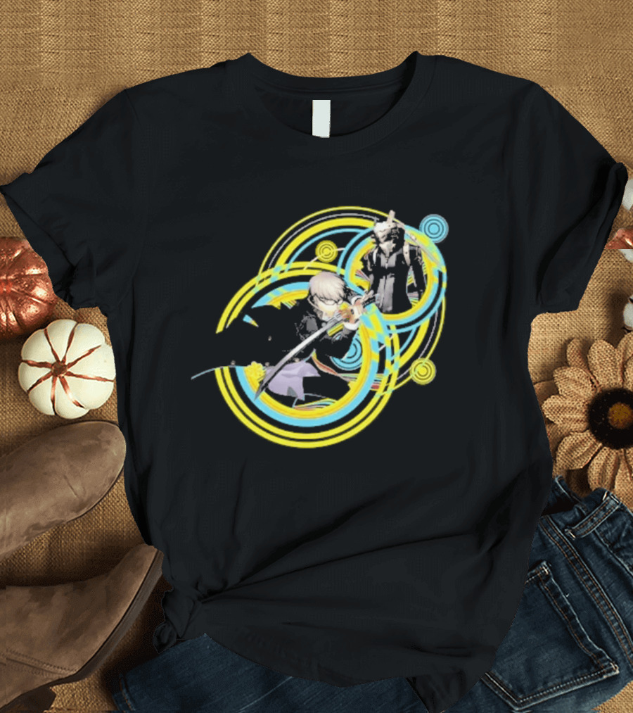 Persona 4 Revival Black Vibrant Character Artistry T-Shirt