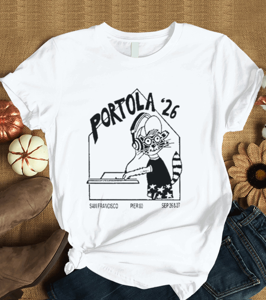 Portola 2026 San Francisco Festival DJ Cat T-Shirt