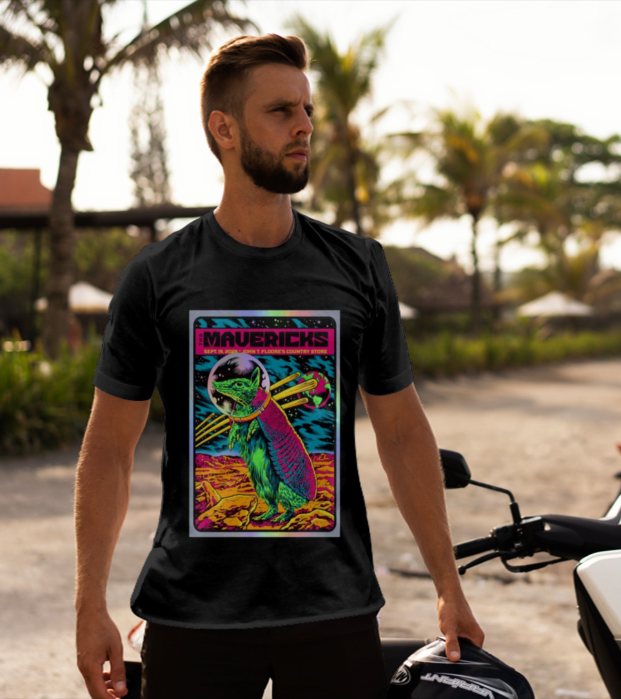 The Mavericks Sep 19 2026 Cosmic Armadillo Event John Floore Country Store Helotes TX T-Shirt
