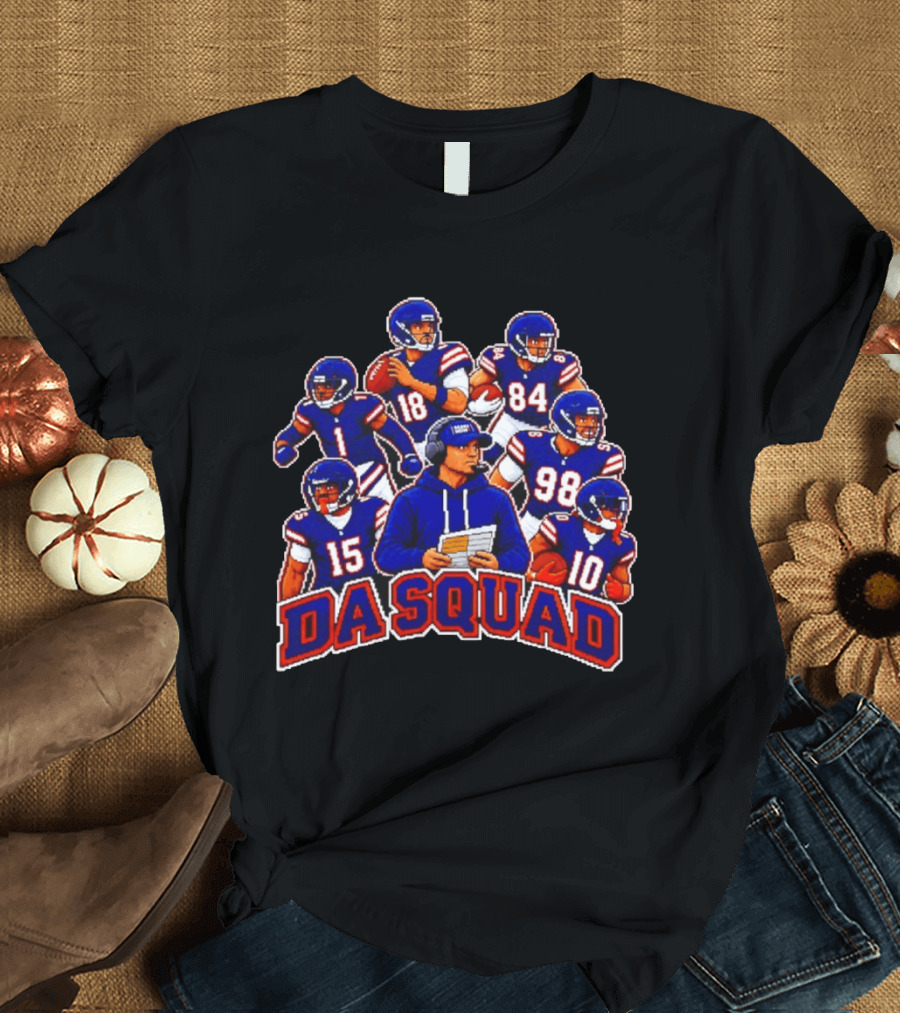 Da Squad Chicago Bear 8bit Game Quarterbacks And Coach Pixel T-Shirt
