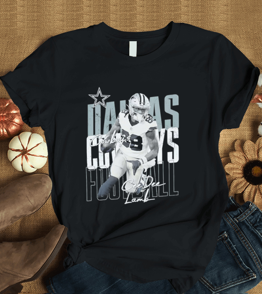 Dallas Cowboys Football CeeDee Lamb Legendary Player Card T-Shirt