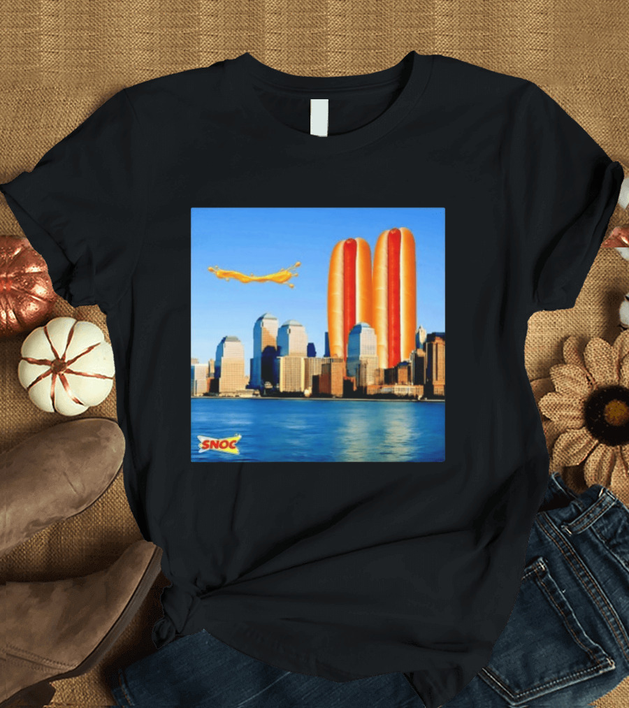 Snoc Hot Dog Twin Towers New York City 911 Event T-Shirt