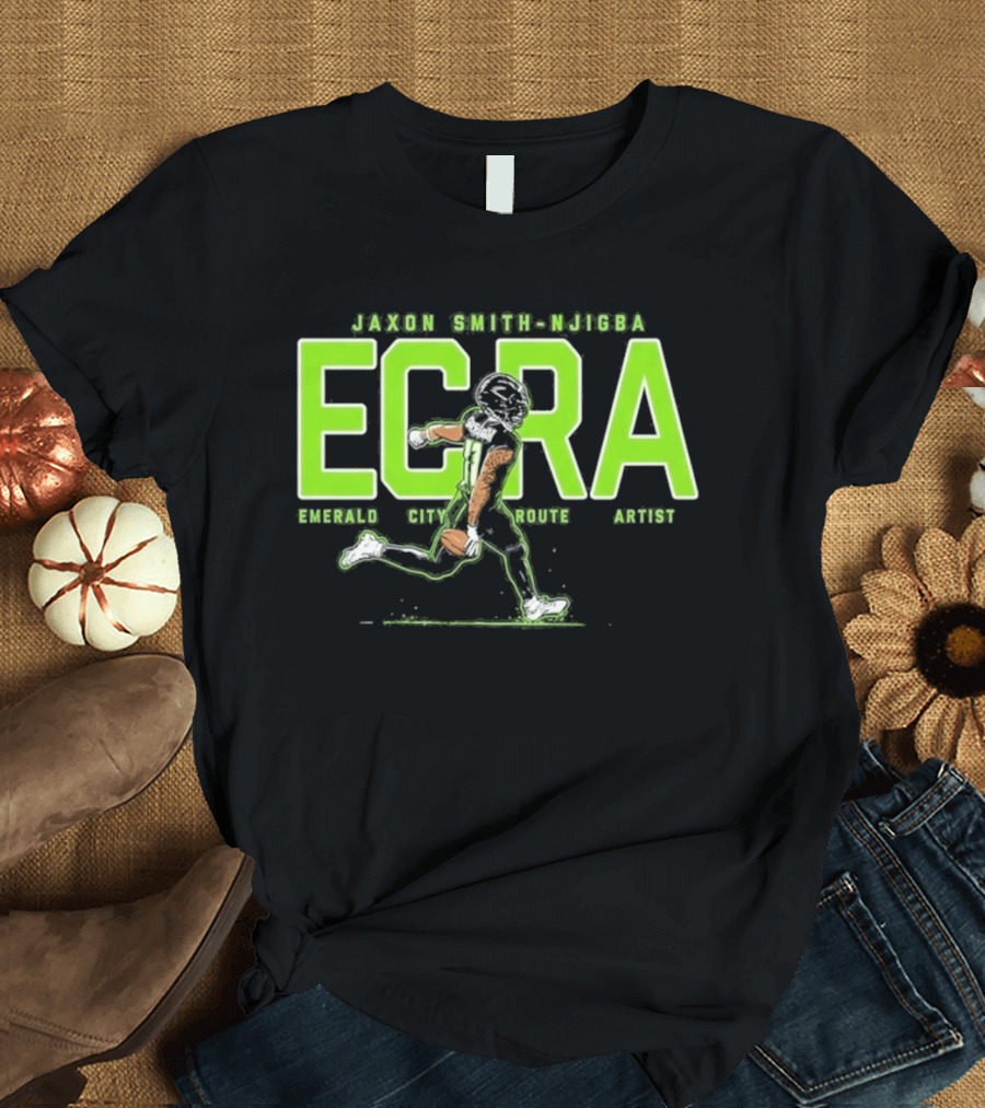 Jaxon Smith Njigba ECRA Emerald City Route Artist T-Shirt