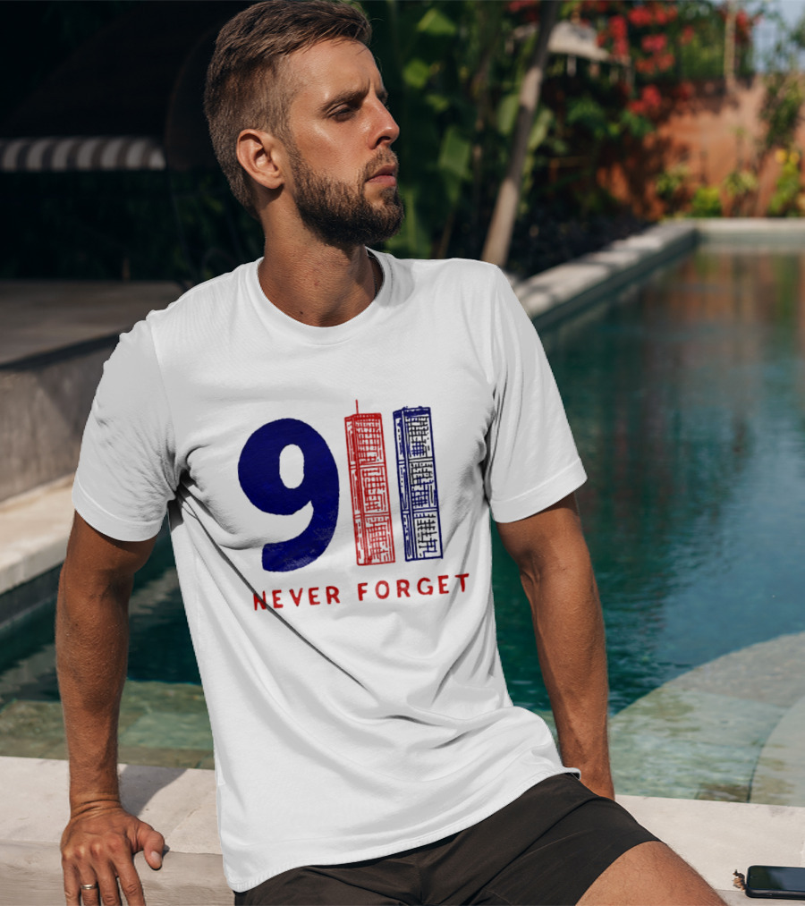 9/11 Never Forget Twin Towers American Patriotism T-Shirt