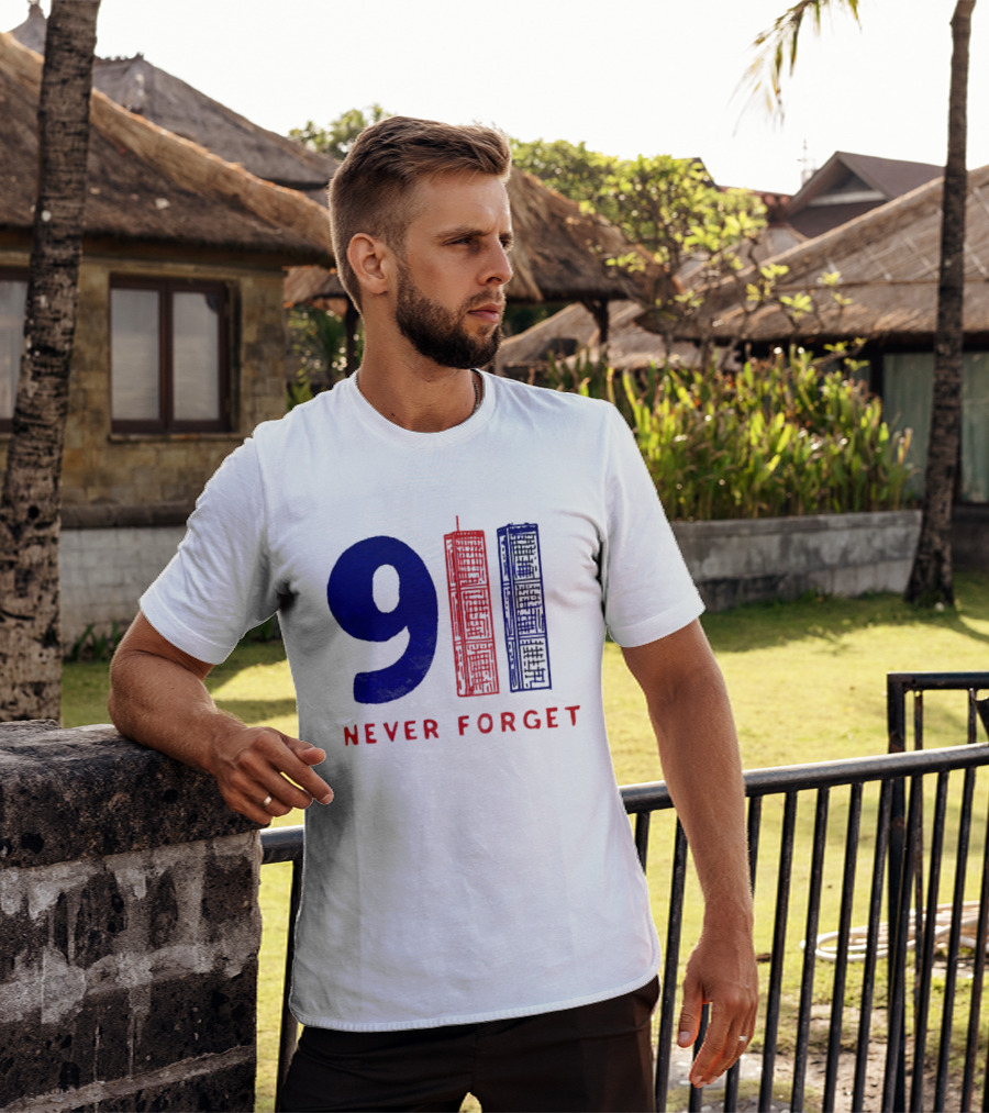 9/11 Never Forget Twin Towers American Patriotism T-Shirt