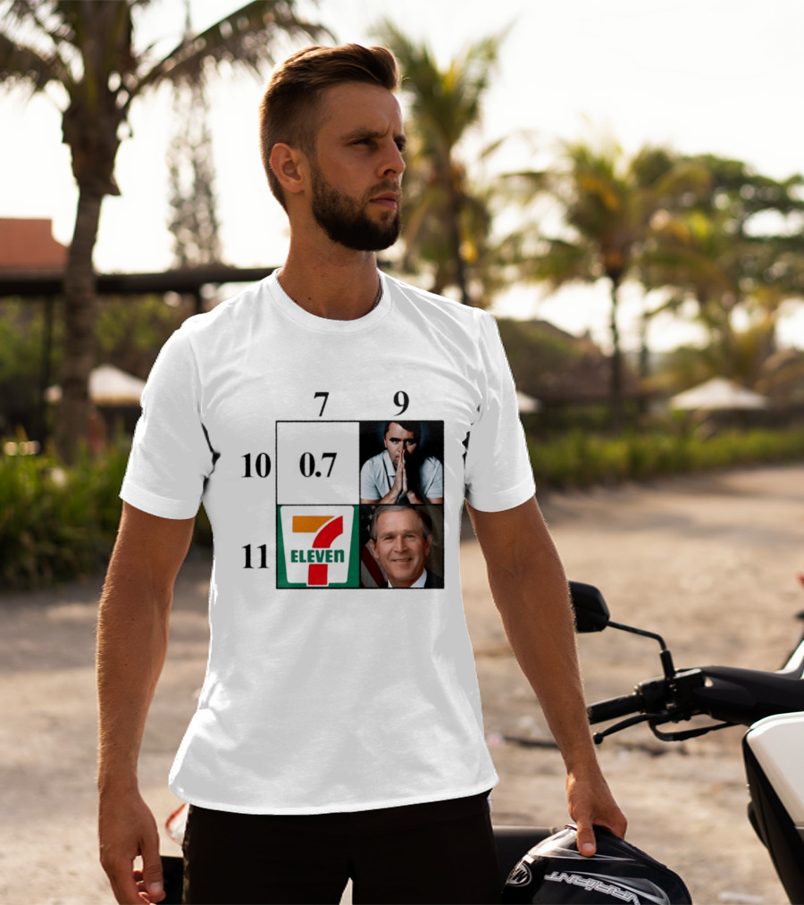 7 Eleven 07 George W. Bush Charlie Kirk Punnett Square 9 10 11 T-Shirt