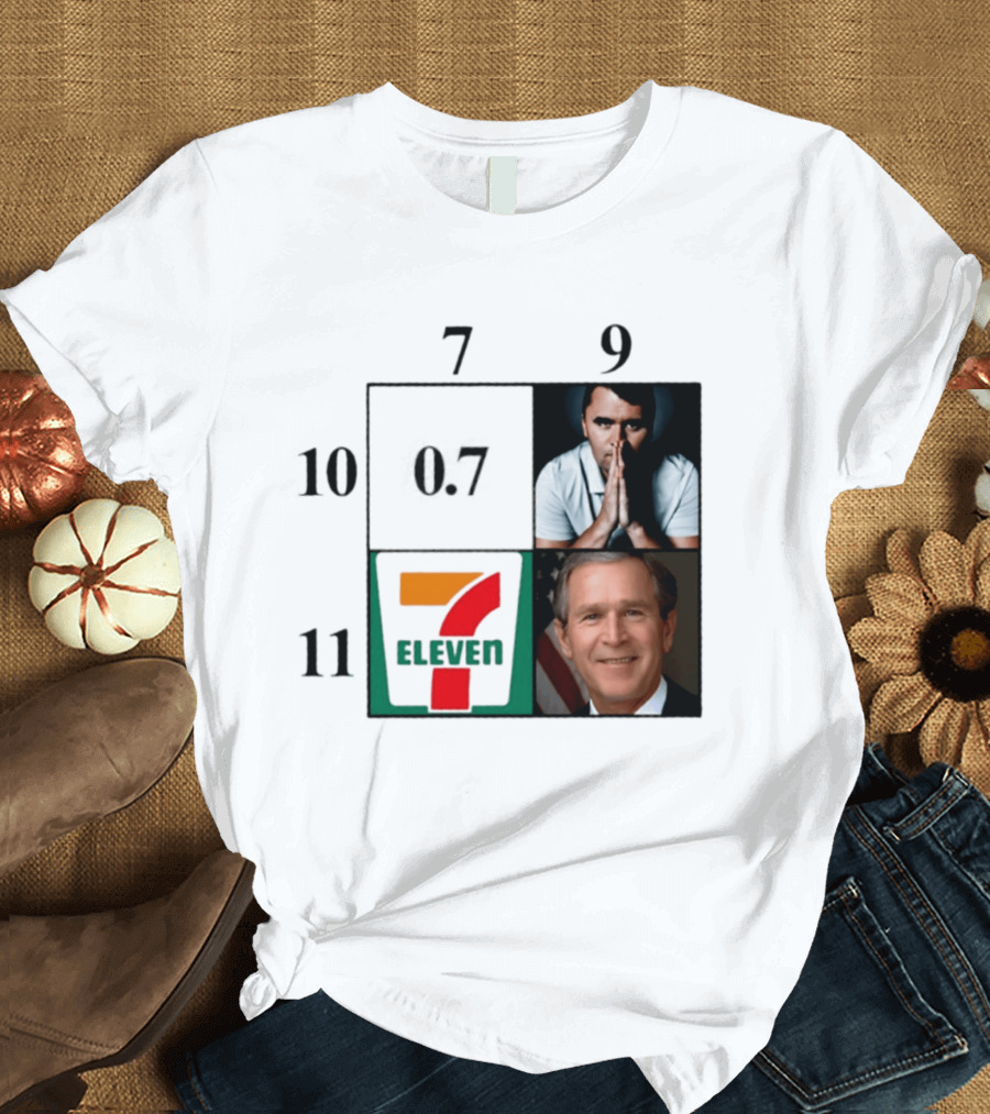 7 Eleven 07 George W. Bush Charlie Kirk Punnett Square 9 10 11 T-Shirt