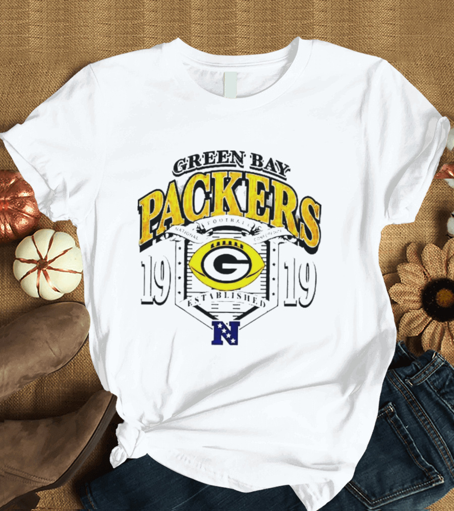 Green Bay Packers 1919 National Football Established Crest T-Shirt