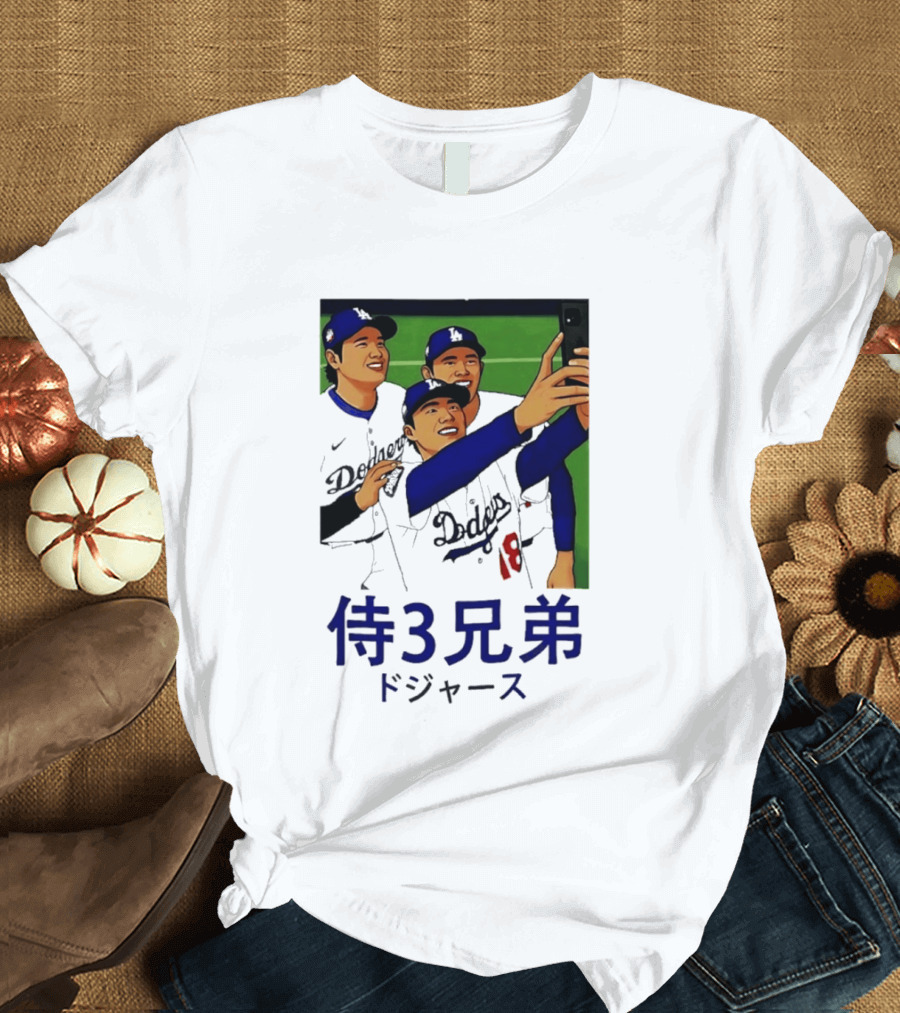 Ohtani Yamamoto Sasaki Dodgers Samurai 3 Brothers T-Shirt