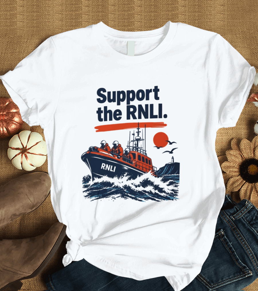 Support The RNLI Lifeboat Rescue At Sea T-Shirt