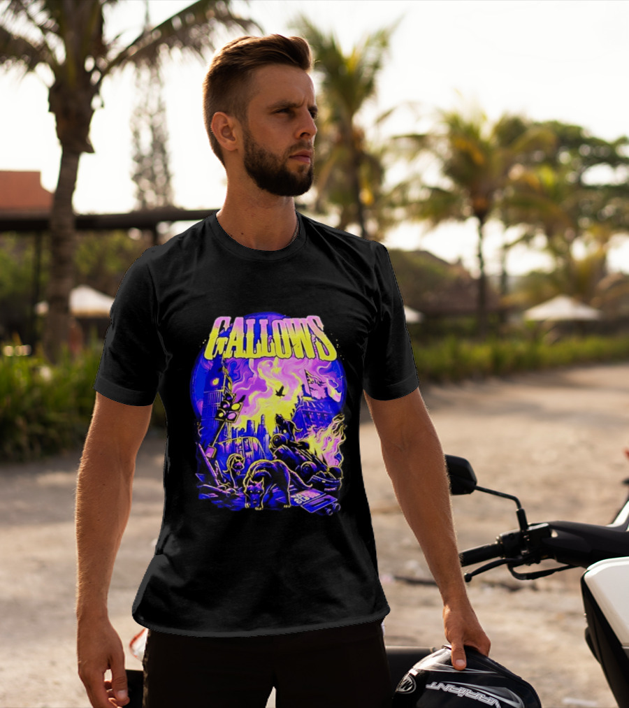 Gallows London Big Ben Wolf Apocalypse Urban Chaos Scene T-Shirt