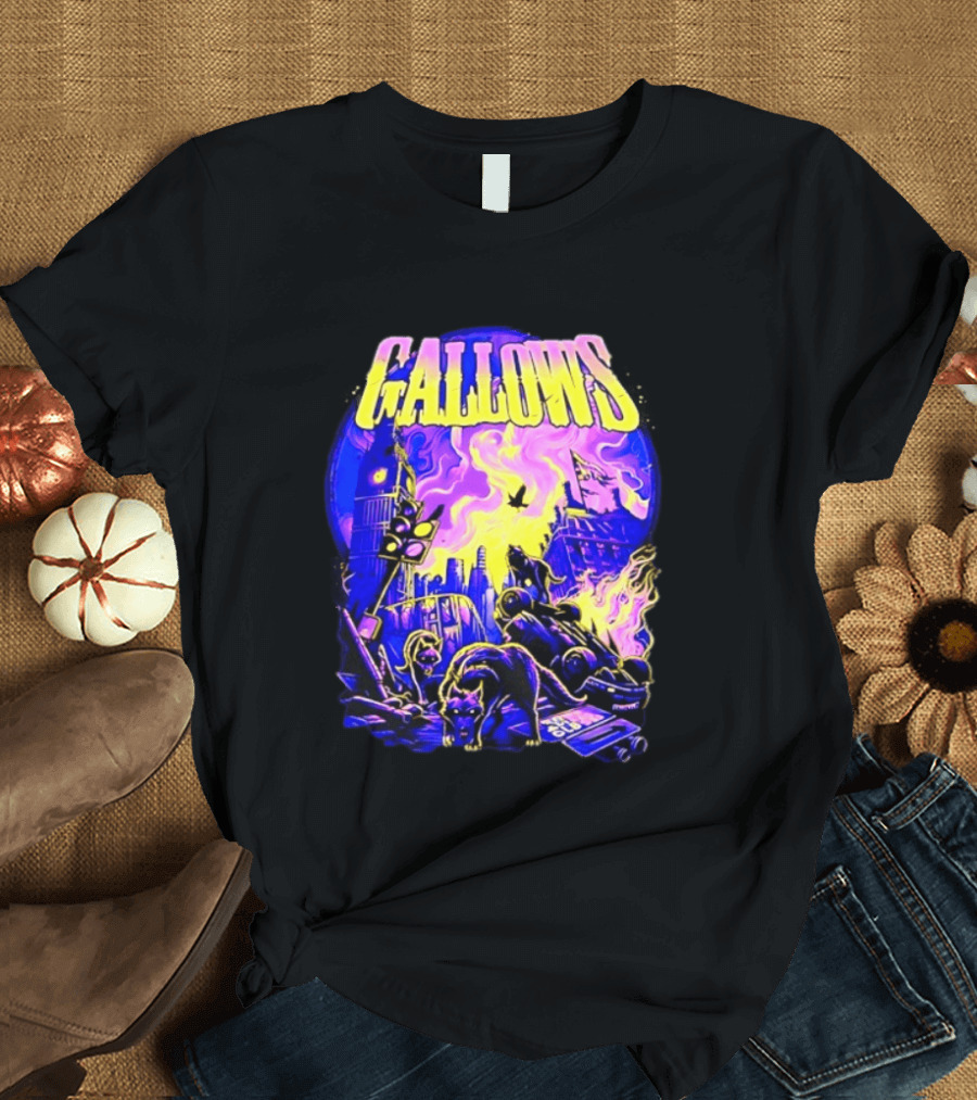 Gallows London Big Ben Wolf Apocalypse Urban Chaos Scene T-Shirt