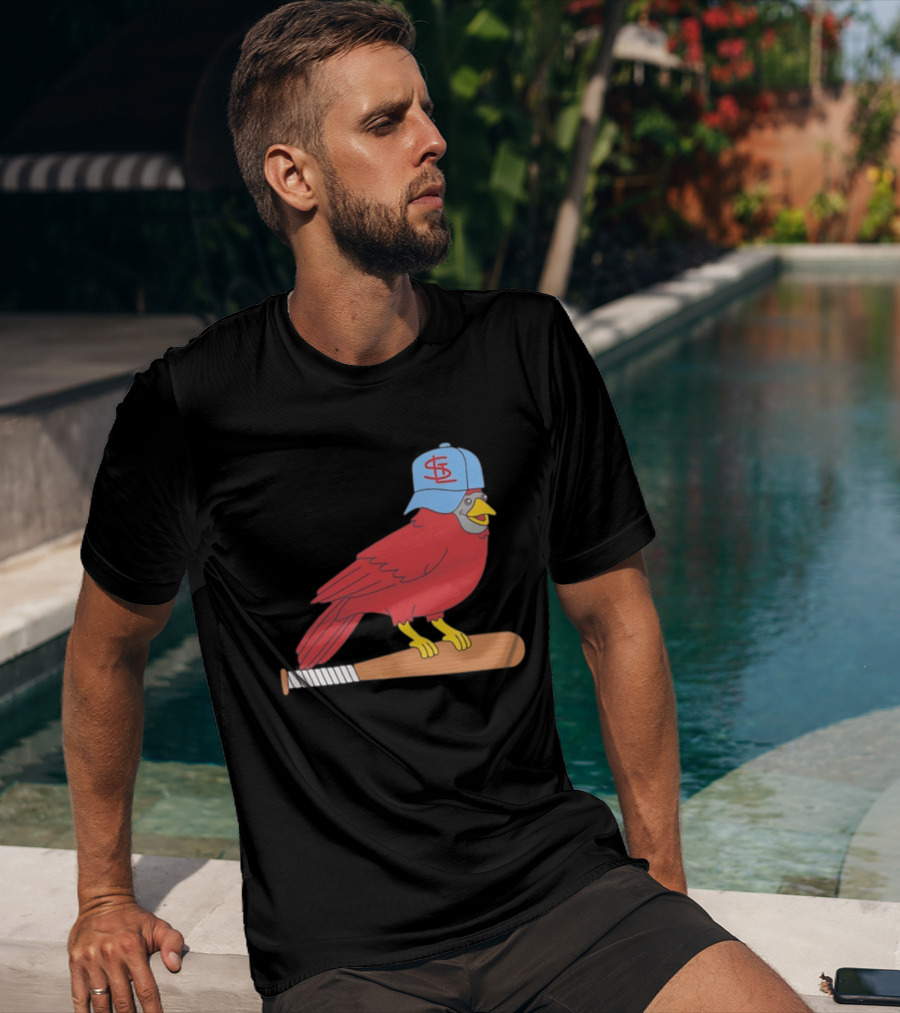 Hancel Rincon St. Louis Cardinals STL Hat Animated Bird Baseball Bat T-Shirt