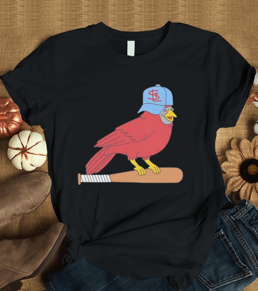 Hancel Rincon St. Louis Cardinals STL Hat Animated Bird Baseball Bat T-Shirt