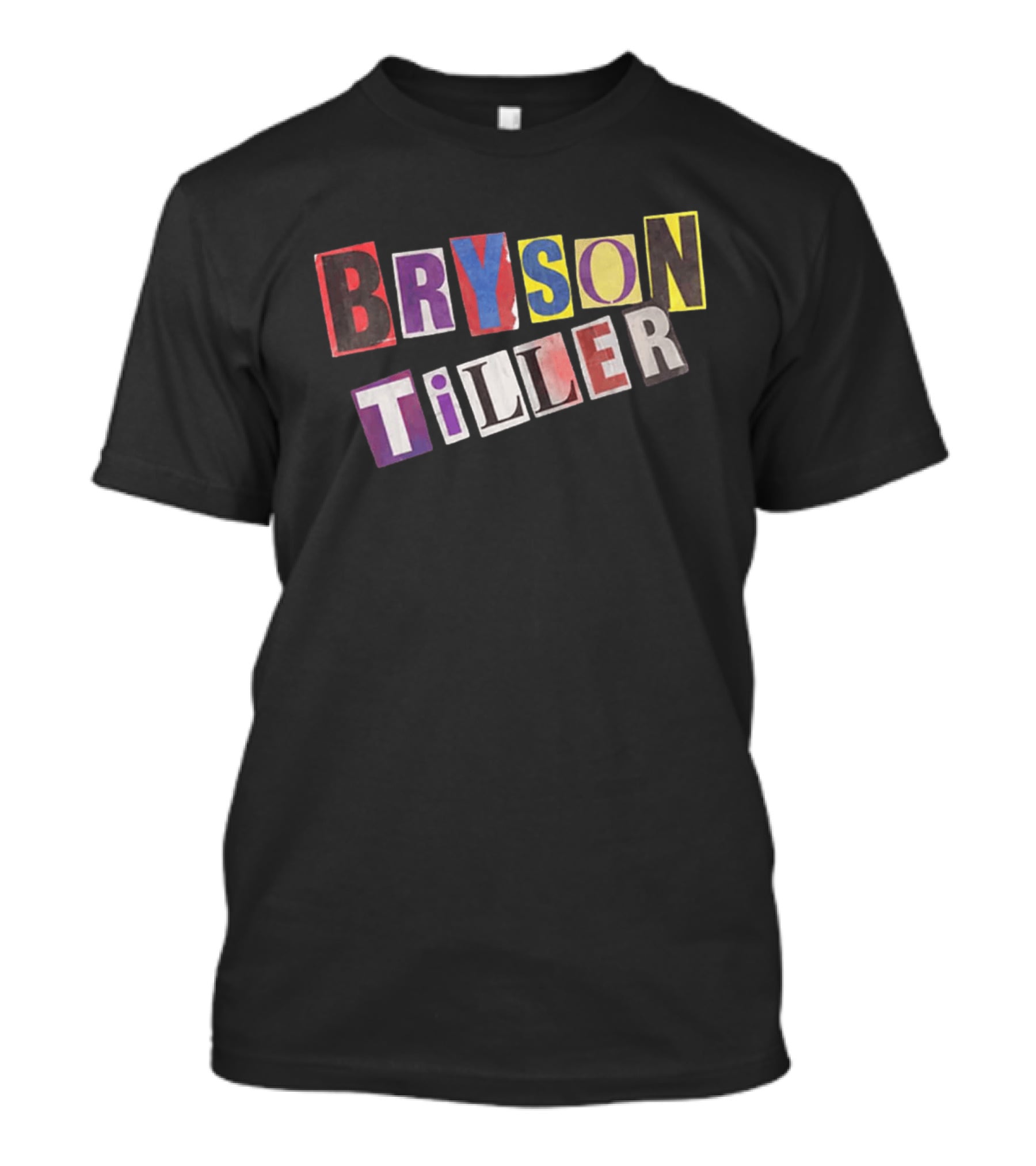 Bryson Tiller 2026 Tour The Neo Trapsoul Colorful Text Collage T-Shirt