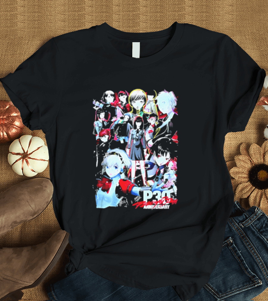 Chillweeb Persona 30th Anniversary Anime Characters P3 25th Anniversary Edition T-Shirt
