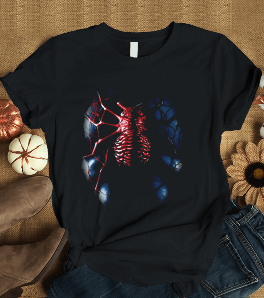 Vzn Shop Spiderman Venom Symbiote Ribcage Webbing T-Shirt